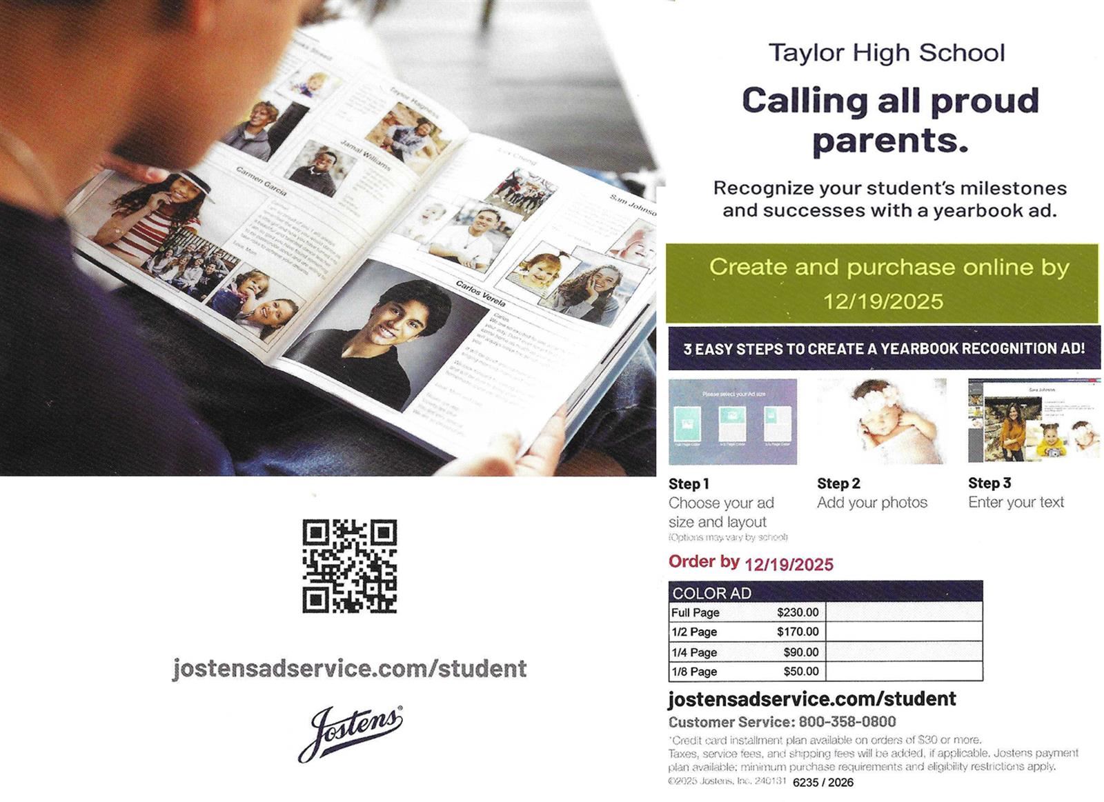 Senior Yearbook Ad Flyer